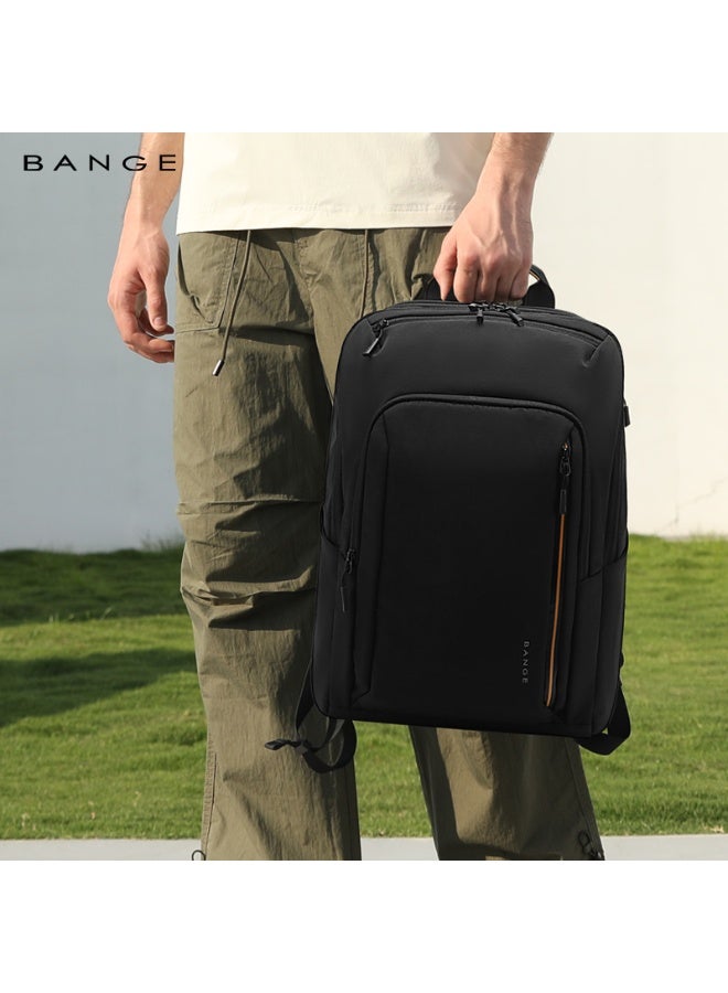 بانجي BANGE 7856 Black Hot Sell New Arrival Wholesale Soft Lightweight Waterproof Men Casual Laptop Backpack - Image 2